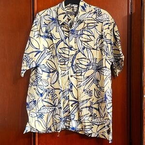 Koa Road Short Sleeve Button Down 60% Bamboo & 40% Cotton Sz L
